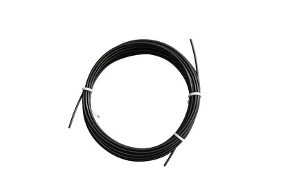 Sort PLA filament til 3D pen, rullet i en cirkel på hvid baggrund